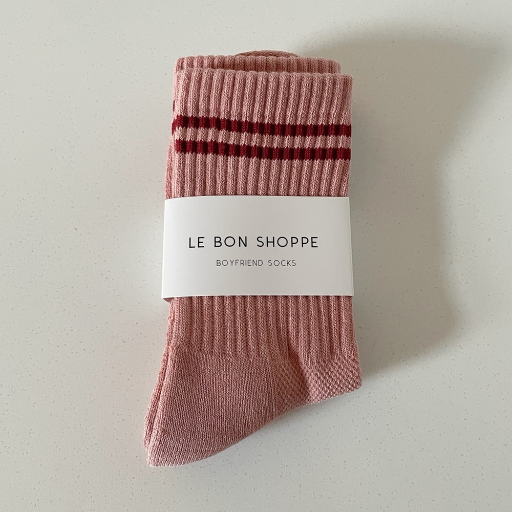 Le Bon Shoppe - Boyfriend Socks | Vintage Pink | NWT